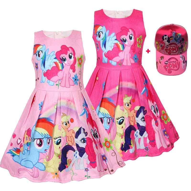 

2019 hot sale my little pony dress baby girl clothes Princess Party Dress animal print Christmas clothes and little pony cay