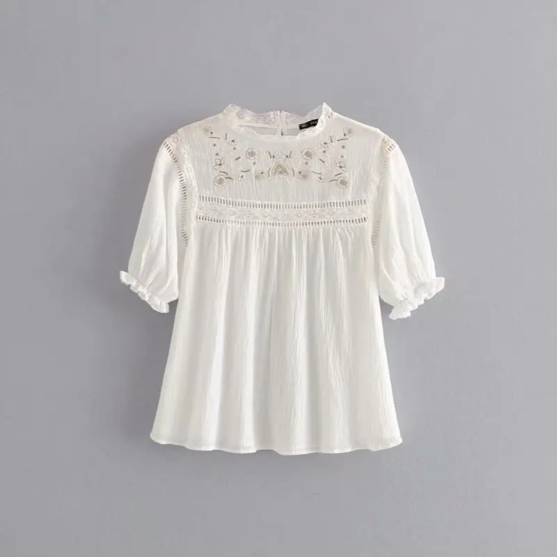 

Popular new European and American fashion hollow out embroidery jacket AAZZ48-9394