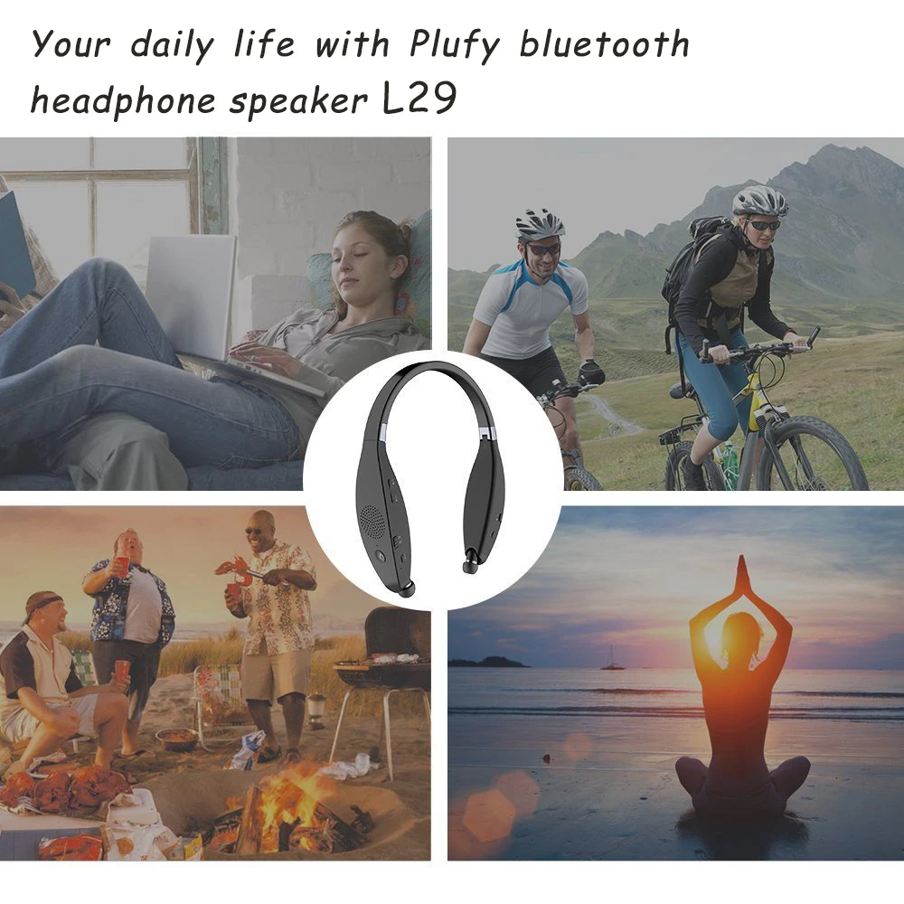 Plufy Bluetooth наушники беспроводной динамик спортивные наушники бас стерео гарнитура шумоподавление для iphone Xiaomi L29