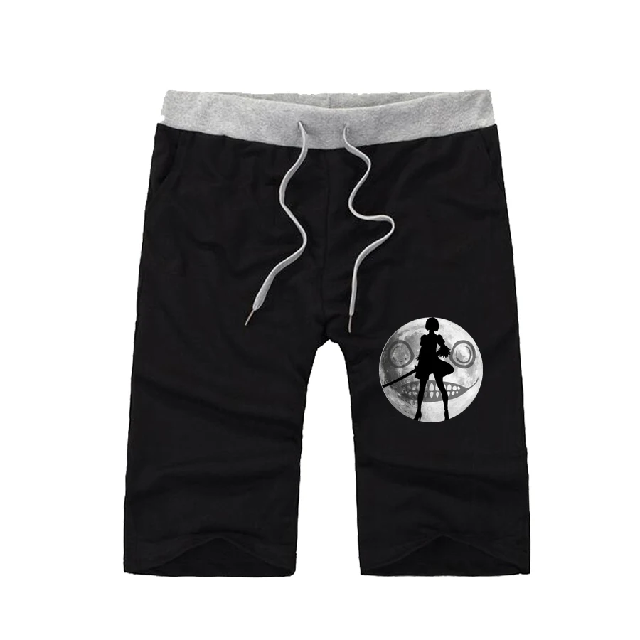 Аниме Nie: Automata мужские трусы спортивные брюки повседневные шорты подростковые однотонные, до колена короткие брюки