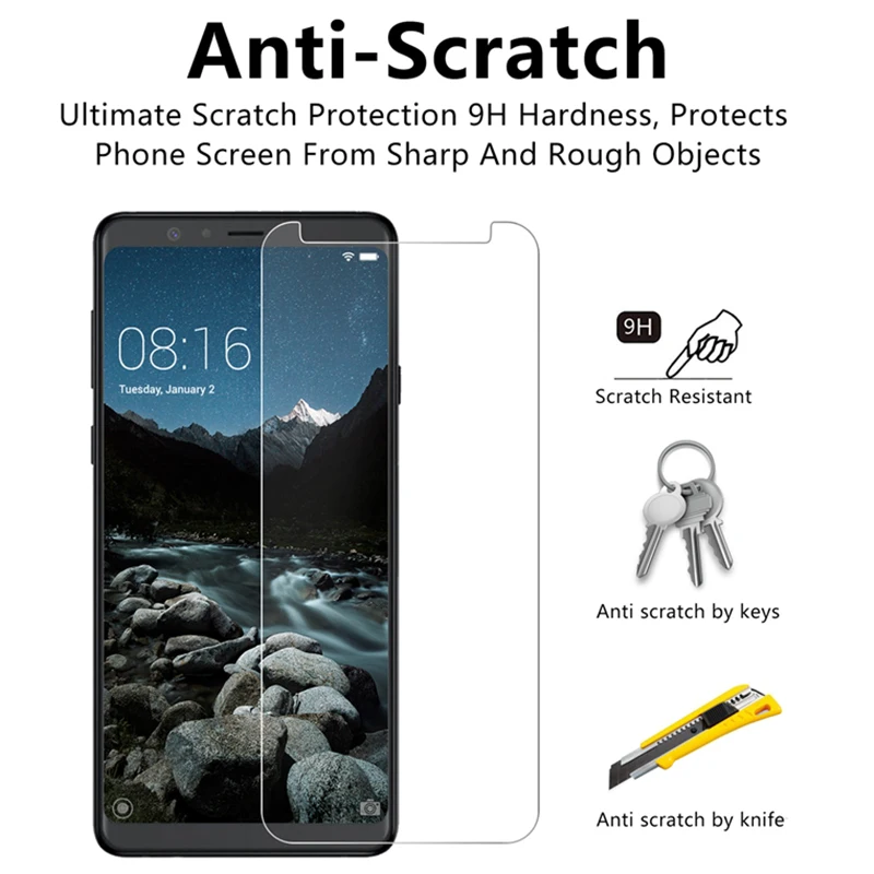 Защитное стекло Nicotd закаленное для Samsung Galaxy A9 A8 A7 A6 Plus 2018 A5 A3 2017 2016 9H