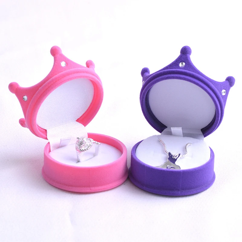 300pcs Crown Ring Box Velvet Display Earrings Gift Case Ear Stud Necklace Wedding Jewelry Storage Boxes Container | Дом и сад