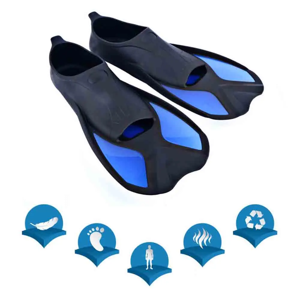 Silicone1 пара плавники для плавания для взрослых Сноркелинг Моноласты для дайвинга для начинающих короткий набор для тренировки ног набор