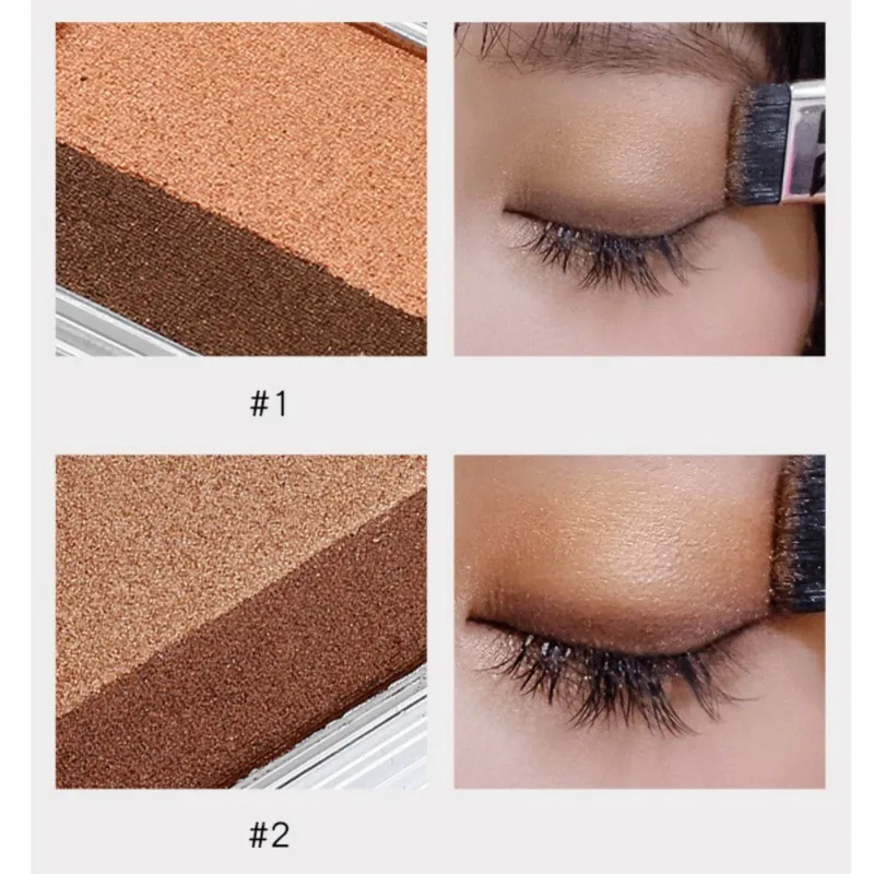 

Two-Tone Gradient Eye Shadow Convenient Palette Shimmer Makeup With Makeup Brush Lazy Eyeshadow Stamp Quick makeup