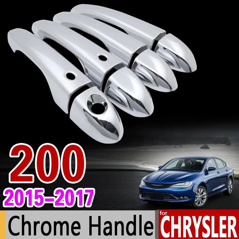 

for Chrysler 200 2015 2016 2017 Luxurious Chrome Handle Cover Trim Set for 4Dr 200c Never Rust Accessories Stickers Car Styling