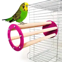40 # животное птица попугай Ара деревянный ролик туннель Висячие качели жевательная игрушка декор для клетки птица жевательная игрушка