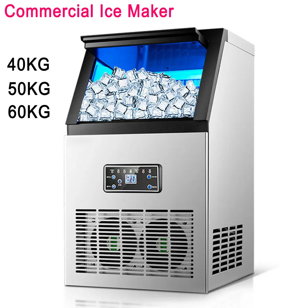 

HOT Ice Making Machine Commercial Cube Ice Maker Automatic, Household Ice Cube Making Machine for Bar,Coffee shop,Milk Tea room