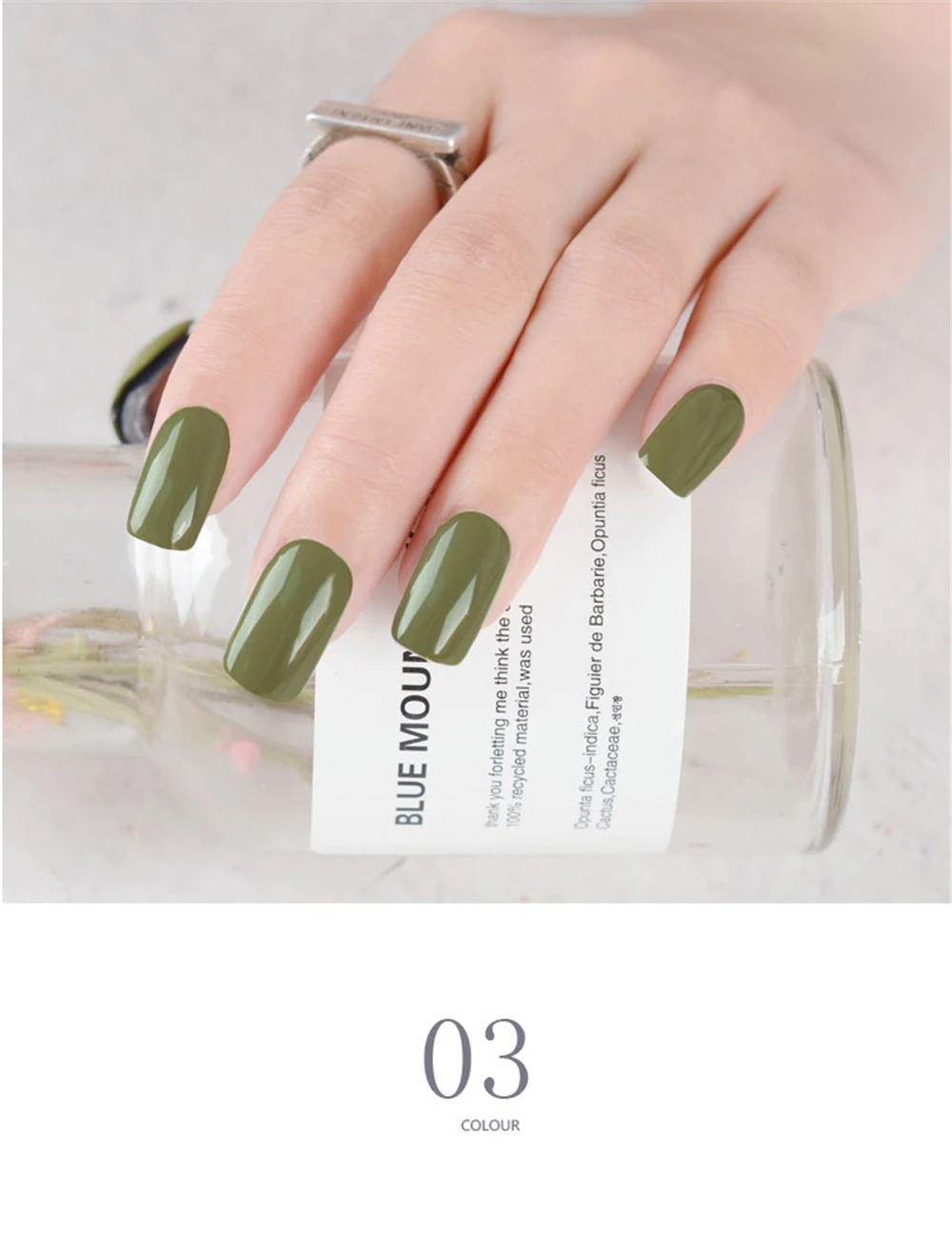 YAYOGE 10ml gel polish 6 colors Olive green series Semi Permanent Vernis top coat UV LED Gel Varnish Soak Off Nail Art Varnish