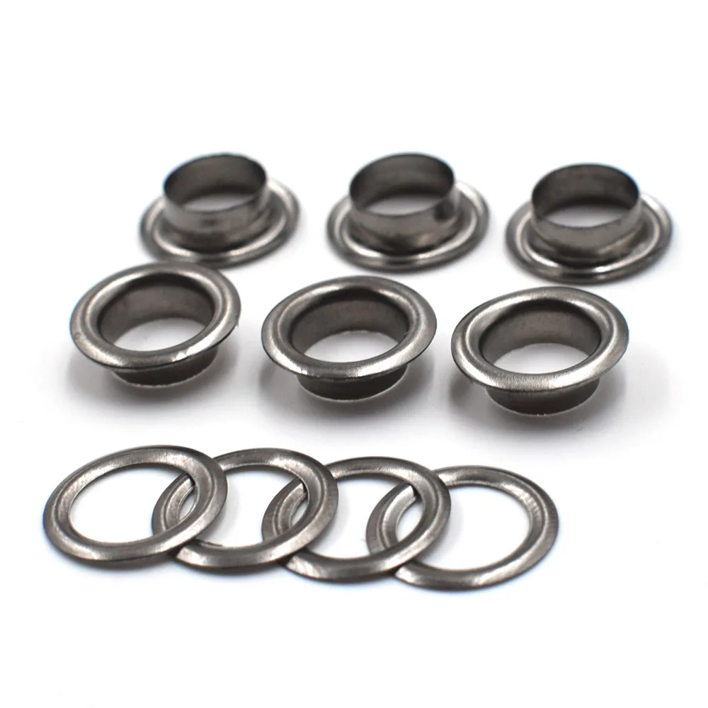 200 SETS 8 MM Eyelets Metal Hole Ventilation Black Snap-Fastener Canopy Cloth Rope Holes Rivet Buckle eyelet grommet ring eyelet grommet ring kit eyelet grommet dies metal eyelet buttons