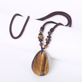 

Natural Agate Women Necklace AAA Vintage Jewelry Damskie Charm Female Power Gemstone Emerald Colgantes Mujer Pendant Healing NEW
