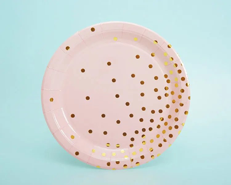 FANLUS Value Pack Cupcake Toppers Picks- Various Themes (7 inch Party paper plate with Gold Foil 10 PCS Stars& Sparkles Theme) (18)