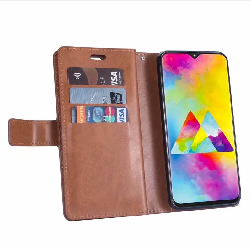 Retro zipper Leather Case Mobile Shell For Samsung A30 A70 A10S A20E A60 M40 A90 A50S M30 A7 Flip Stand Cover with 9 card