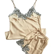 С НАБОРНЫМИ БРЕТЕЛЬКАМИ без рукавов летние женские пижамный комплект новинка женские пижамы комплект из двух предметов Большие размеры Ночное HOT