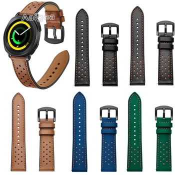 

New Fashion Leather Watch Band Strap for Samsung Gear Sport S4 watch Replacement Wrist band strap 20mm Leather Bracelet Unisex
