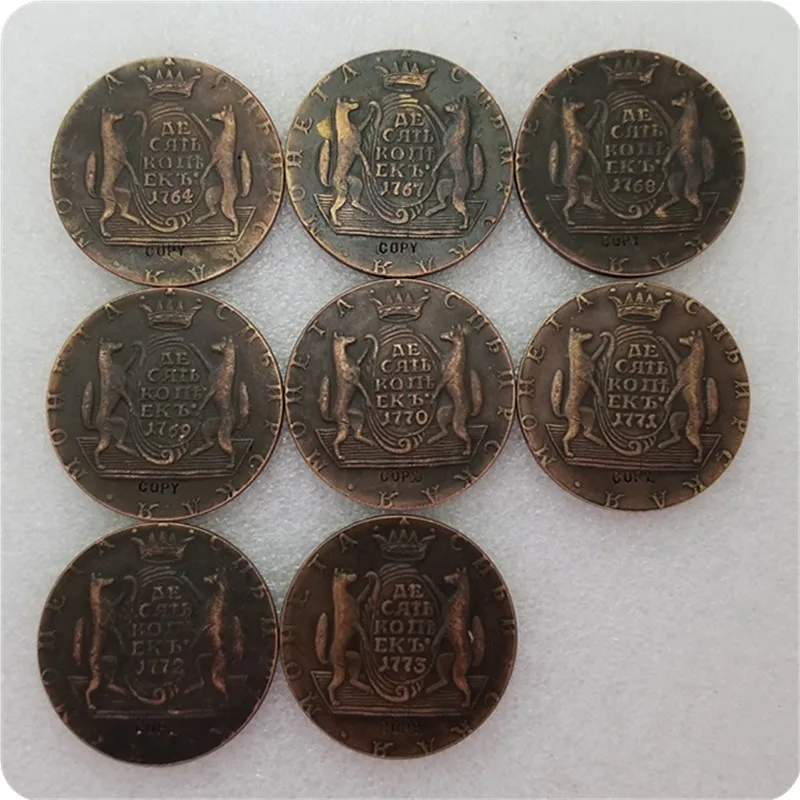 1764-1781 Россия 10 копеек копия монет памятные монеты-копии монет медаль коллекционные монеты