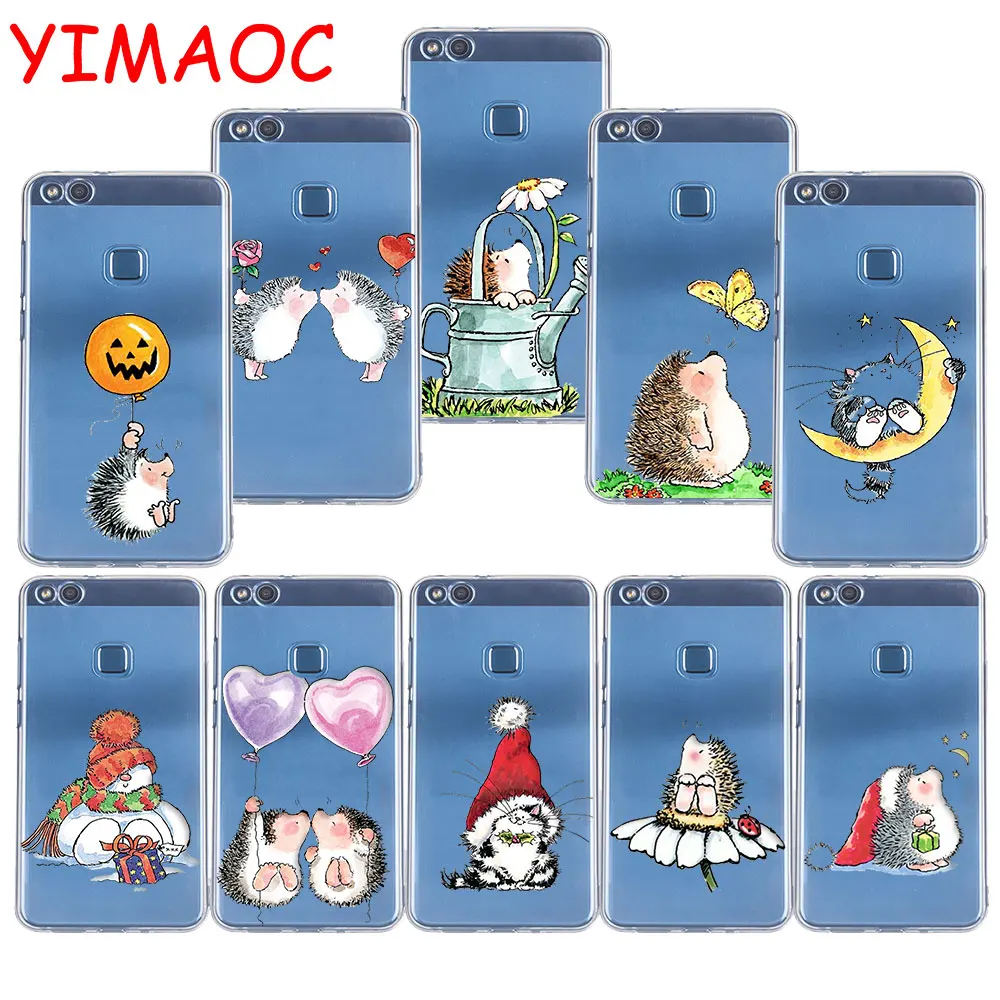 

YIMAOC 14z Love Heart Balloon Hedgehogs Soft TPU Case for Huawei P20 Pro P10 P9 P8 Lite P Smart Mate 10 lite 20 pro