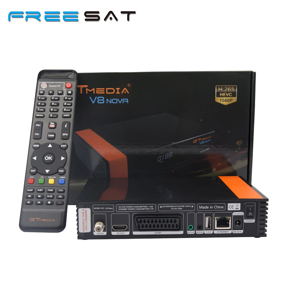 

3pcs/lot FREE SAT V8 Nova GTMEDIA Satellite Receiver DVB-S2 Support PowerVu Built in Wifi Dongle Full HD