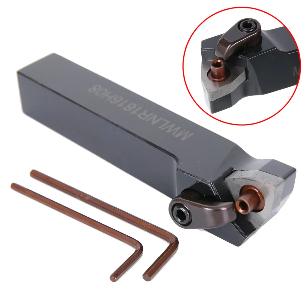 

1pc New MWLNR1616H08 Lathe Tool Turning Holder Boring Bar + 2pcs Wrenches For Power Tool