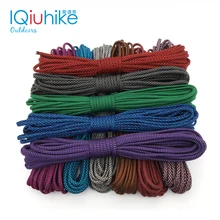 Iqiuhike corda de paraquedas paracord 550, corda de barraca, cordão guyline, tipo iii, 7 fios de 100ft para caminhadas, camping, 208 cores