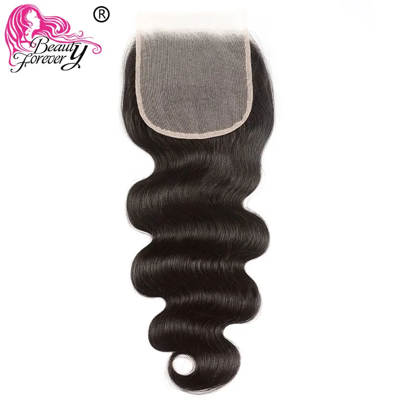 Beauty forever 5*5 прозрачное закрытие шнурка бразильские объемные волнистые человеческие волосы Remy Часть 130% плотность натуральный цвет
