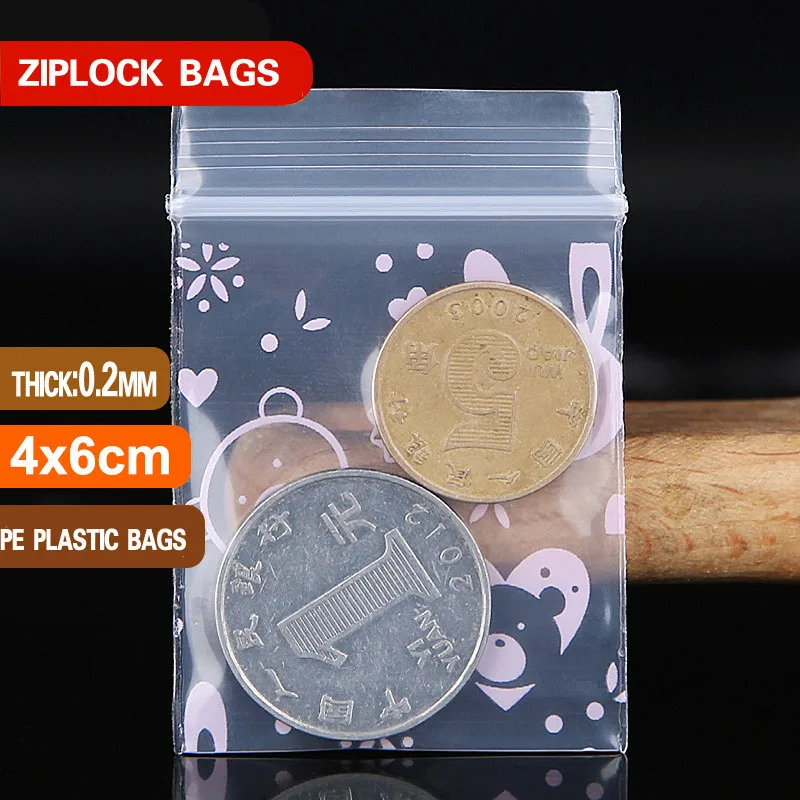 Толстые 0,2 мм маленькие цвета пластиковые сумки на молнии Ziplock сумка Ziplock Pill Pack сумки мини-пакеты на молнии пластиковые упаковочные сумки