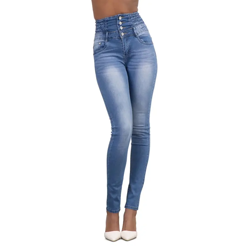

CHOLYL ew Spring Summer Woman skinny jeans Denim Pencil Pants Top Brand Stretch Jeans High Waist Pants Women High Waist Jeans