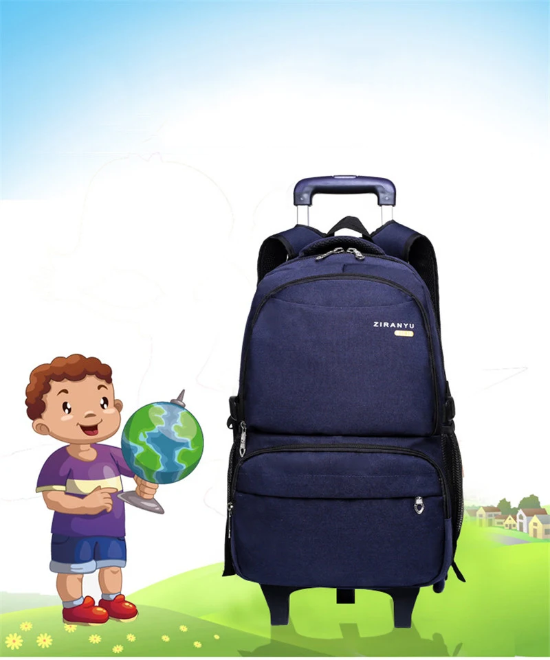 Рюкзак с колесиками для детей рюкзаки с колесиками для мальчиков Студенческая тележка рюкзак школьные сумки с колесами детская дорожная