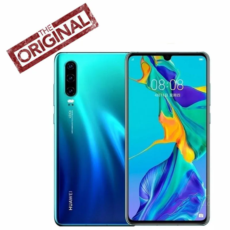 

Original New Official Huawei P30 Mobile phone Octa Core Kirin 980 Android 9.1OS 6.1'' OLED 2340X1080P 4 Cameras 40MP IP53 NFC