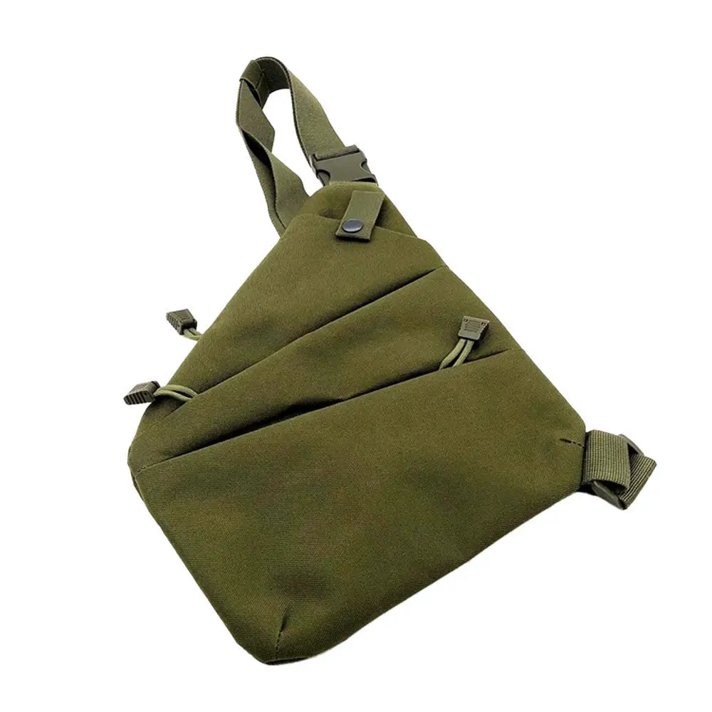 Мужская нейлоновая сумка на плечо с левой и правой стороны, противоугонная сумка, нагрудная Сумка для охоты, многофункциональная Скрытая тактическая сумка для хранения оружия, кобура - Цвет: Зеленый цвет
