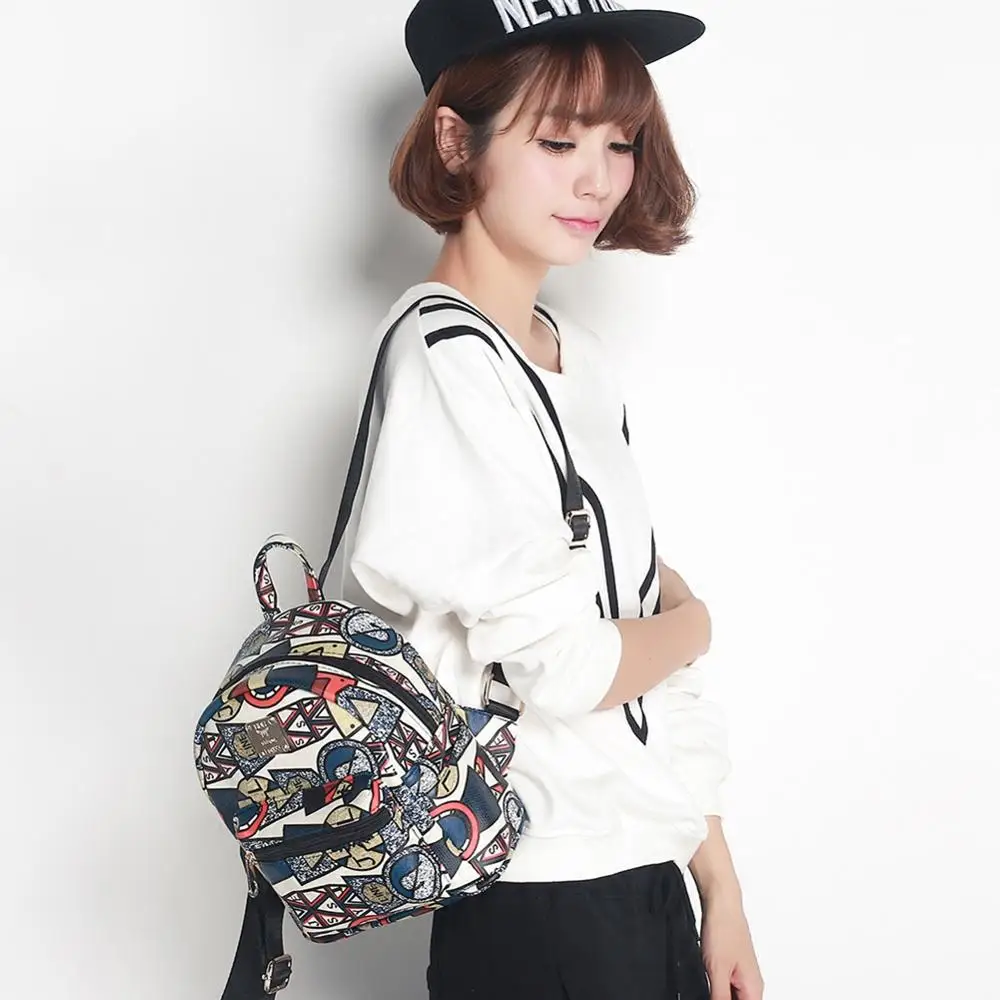 Mini Printing Backpack Girl Student Backpack Kawaii Cartoon Wemen Spring And Summer New Korean Fashion Hand