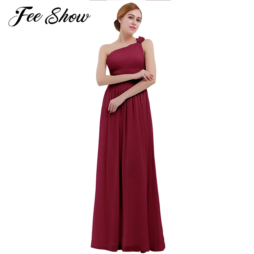 2018 бордовое шифоновое длинное торжественное платье макси Vestidos De Festa принцессы