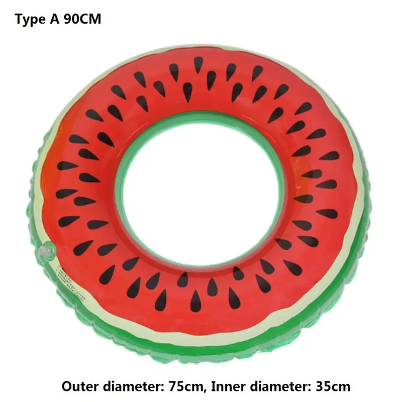 Надувной Арбуз для взрослых детей плавательный круг надувной бассейн поплавок игрушечный круг пляжные морские вечерние для взрослых детей - Color: 90CM