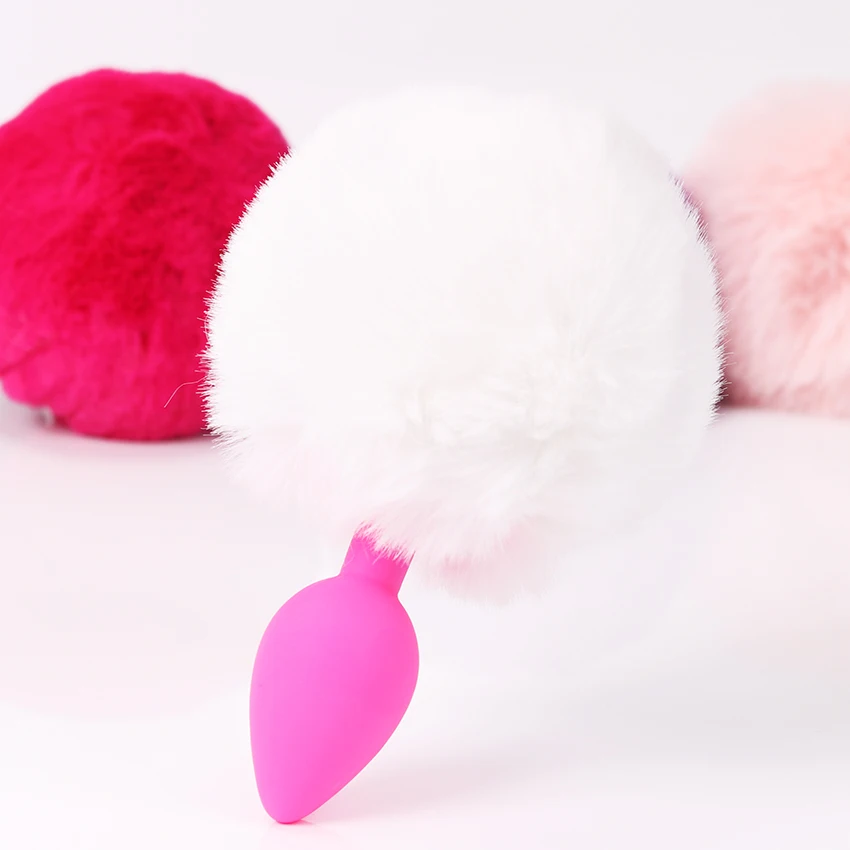 Novo Rabo de Coelho para Meninas P Tamanho Pequeno Sílica Gel Brinquedos Anais Peludos Brinquedos Sexuais Adultos Produtos Sexuais À Prova D'água Peludos_voghion.com