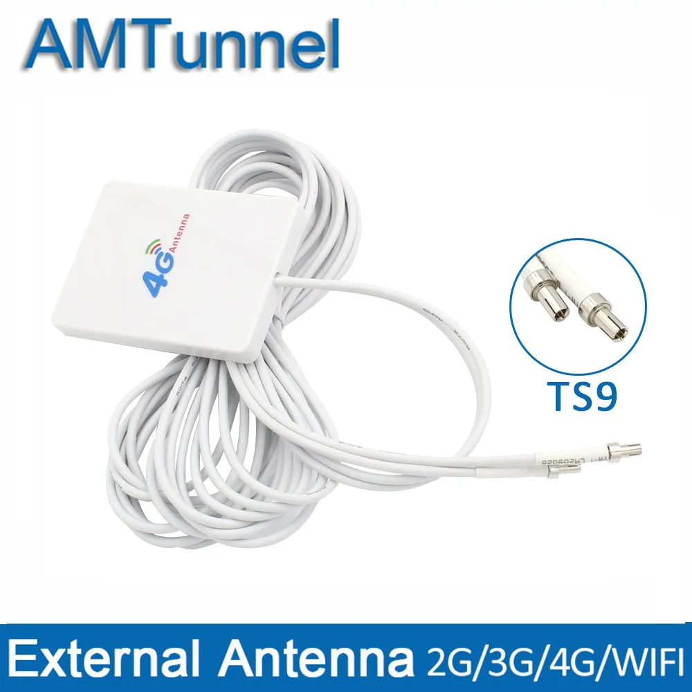 4g LTE Антенна 3g 4G маршрутизатор Антенна панель Антенна с SMA TS9 CRC9 разъем 3 м кабель для huawei 3g 4G LTE маршрутизатор USB модем - Цвет: TS9 male