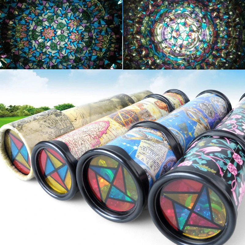 3 Kinds Adjustable Fancy Colored World Baby Toy Children Autism Kid Toy Large Scalable Rotating Kaleidoscopes Extended Rotation