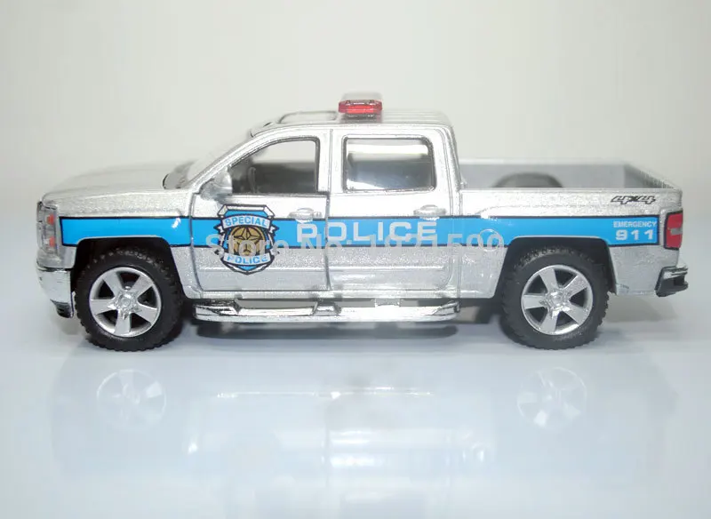 KT 1/46 масштаб автомобиля игрушки полиции Ver. 2014 Chevrolet Silverado литая под давлением металлическая модель автомобиля для подарка/детей/коллекции