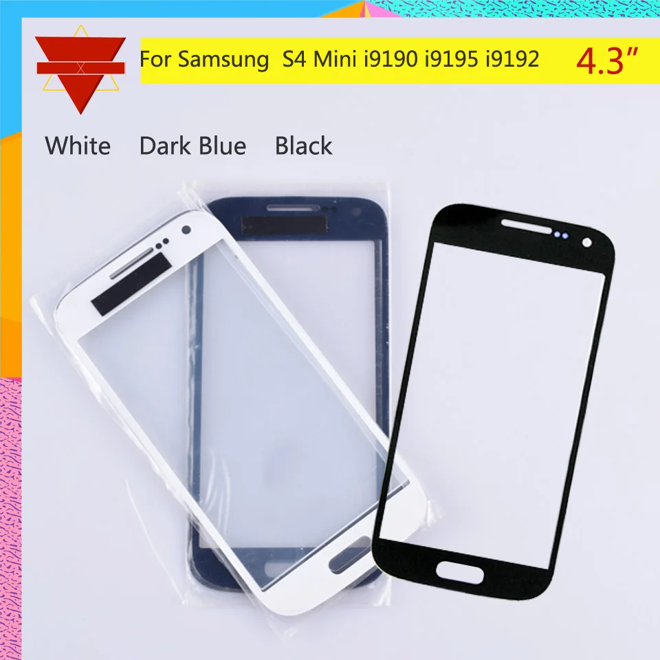 10 шт. S4Mini сенсорный экран для Samsung Galaxy S4 mini i9190 i9195 i9192 стекло передней панели