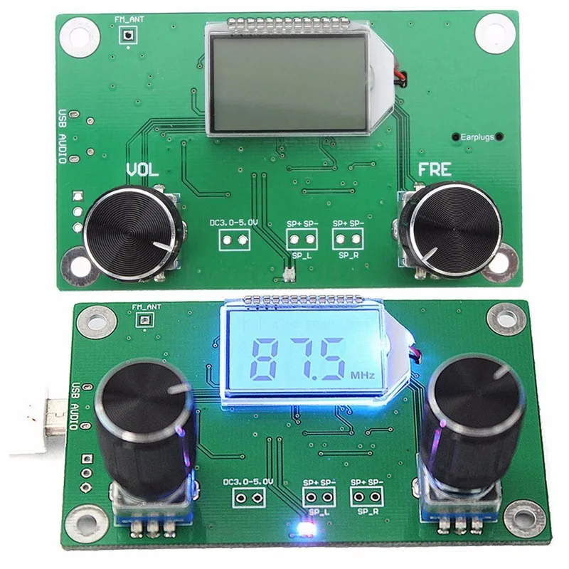 OOTDTY New arrival 87-108MHz DSP&PLL LCD Stereo Digital FM Radio Receiver Module+ Serial Control Hot Sale