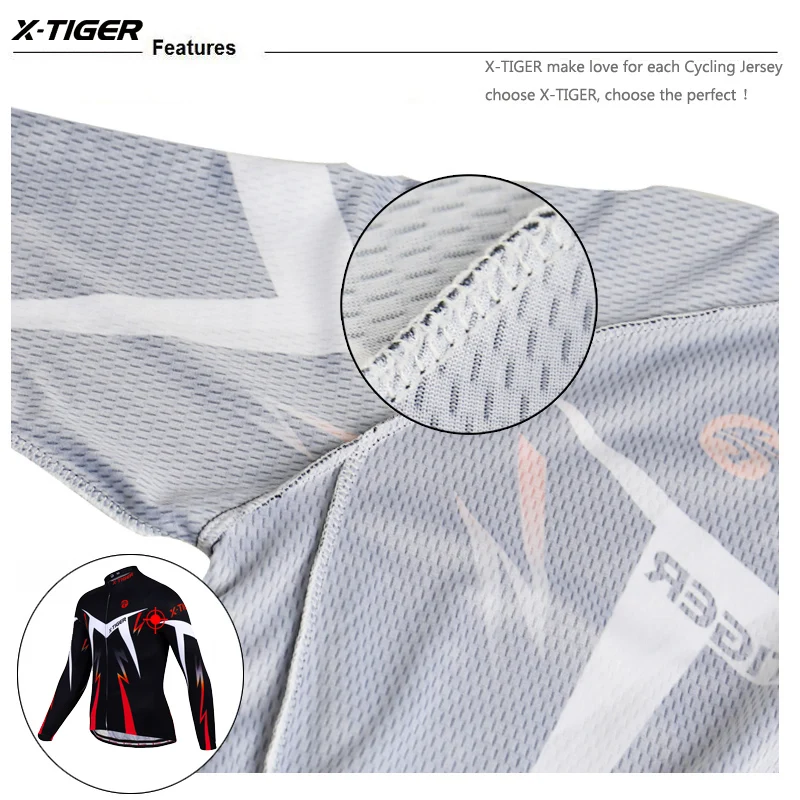 X-Tiger/комплекты из Джерси с длинным рукавом для велоспорта, одежда для велоспорта, одежда для велоспорта, Roupa Ropa De Ciclismo Hombre, комплект одежды для велоспорта