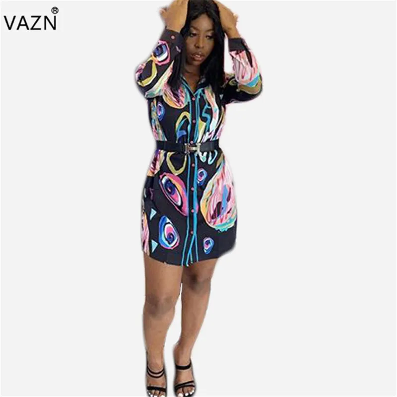 

VAZN 2019 Spring Fashion Hot High Quality Sexy Women Tees Retro Full Sleeve Chiffon Joker Women Long Slim T-Shirt KM1240