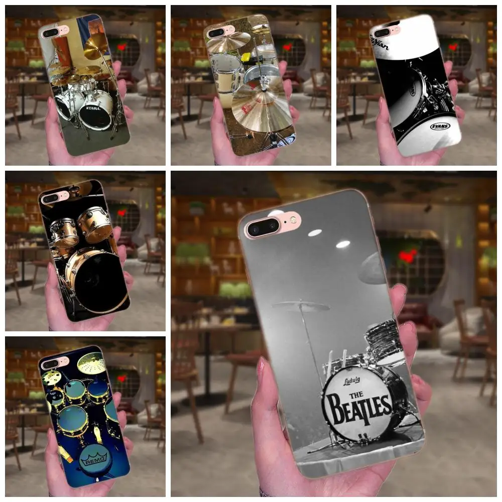 

Fashion Cymbal Drums Music Soft Printing For Huawei P8 P9 P10 P20 P30 Mate 7 8 9 10 20 Lite Plus Pro 2017