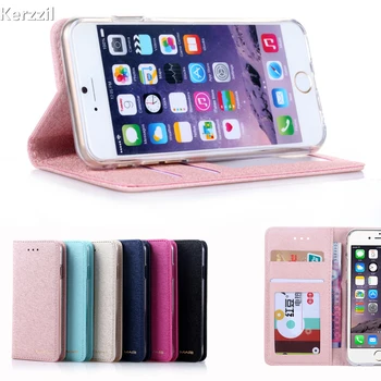 

Luxury Stand Flip Silk Pattern Case For iPhone 7 6 S 8 Plus Built-in Card slot Leather Cover Back For iPhone X XR XS Max