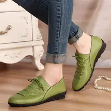 Femmes En Cuir Véritable Chaussures Mocassins Femmes de Doux talon plat casual chaussures confortables Appartements de femmes chaussures livraison gratuite