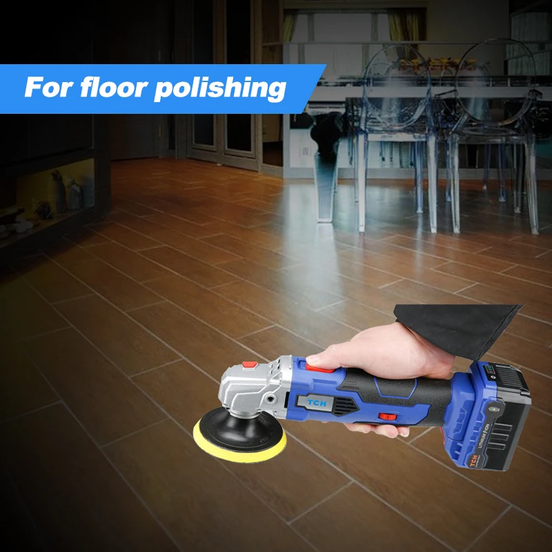  Waxing Machine with 16V Lithium Battery Portable Cordless Car Polisher 5-level Adjustable Speed Pol