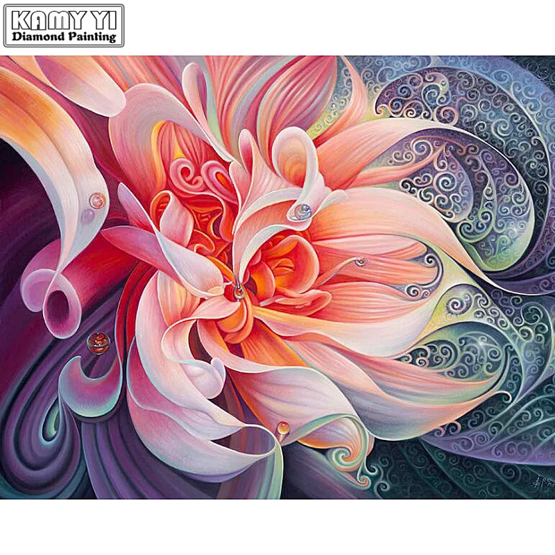 

Full Drill 5D DIY Diamond Painting peony flower 3D Embroidery set Cross Stitch Mosaic Decor gift