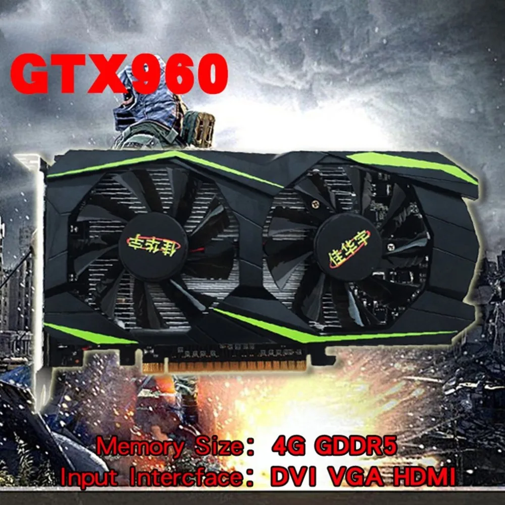 

Graphic Card For NVIDIA For GeForce GTX960 4GB DDR5 128Bit PCIExpress Video Card Desktop Computer HDMI VGA DVI Port Random Color