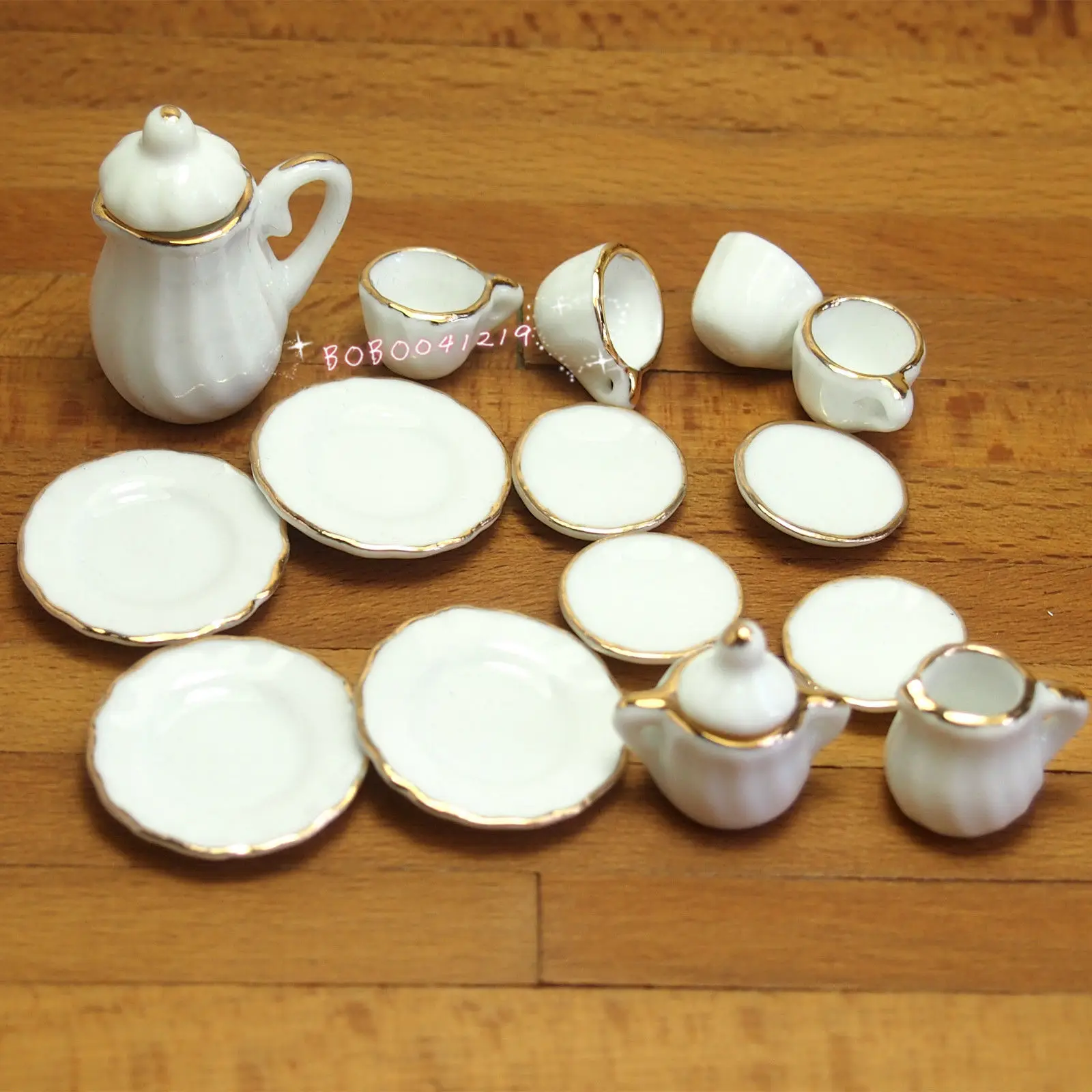 Кукольный домик Миниатюрный 1:12 игрушка столовая 17 шт Porcelaine Чайный сервиз