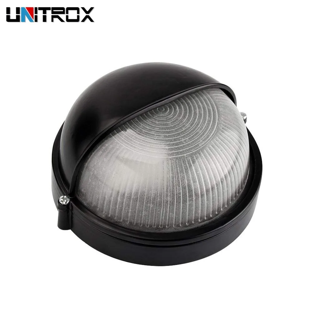 

Premium Safety Grid Bulkhead Wall/Ceiling Light/Lighting,Suitable For Outdoor/Sauna Room/Storehouse Use,Diameter 7 Inches-Round