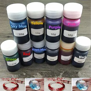 

10 Colors 10g Epoxy UV Resin Dye Colorant Resin Pigment Mix Color DIY Craft DIY Handmade Quick-drying Non-toxic Crafts
