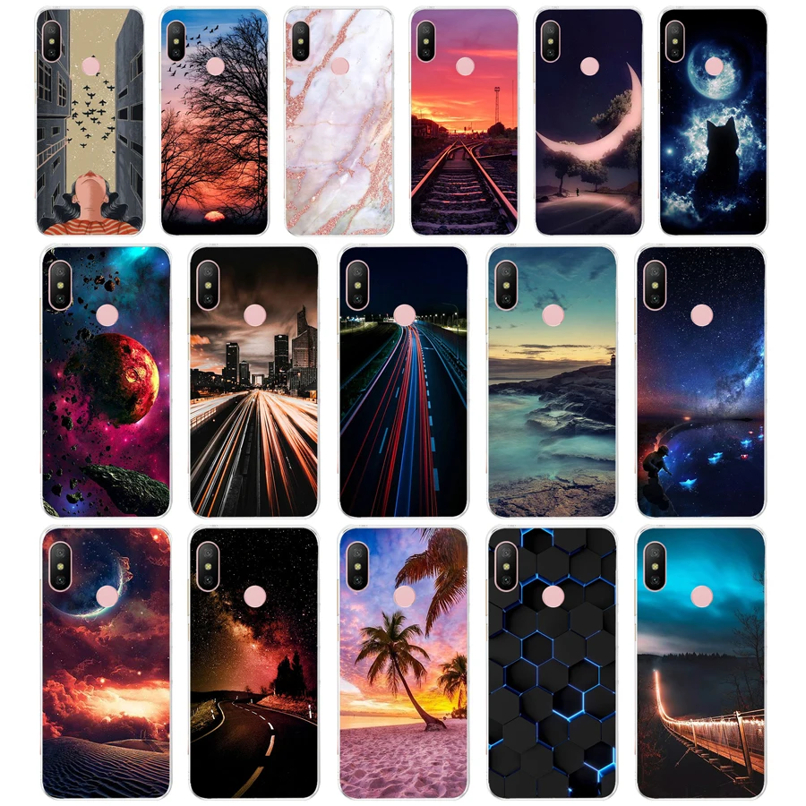 R силиконовый чехол для Xiaomi MI A2 LITE с полной защитой мягкая задняя крышка из ТПУ